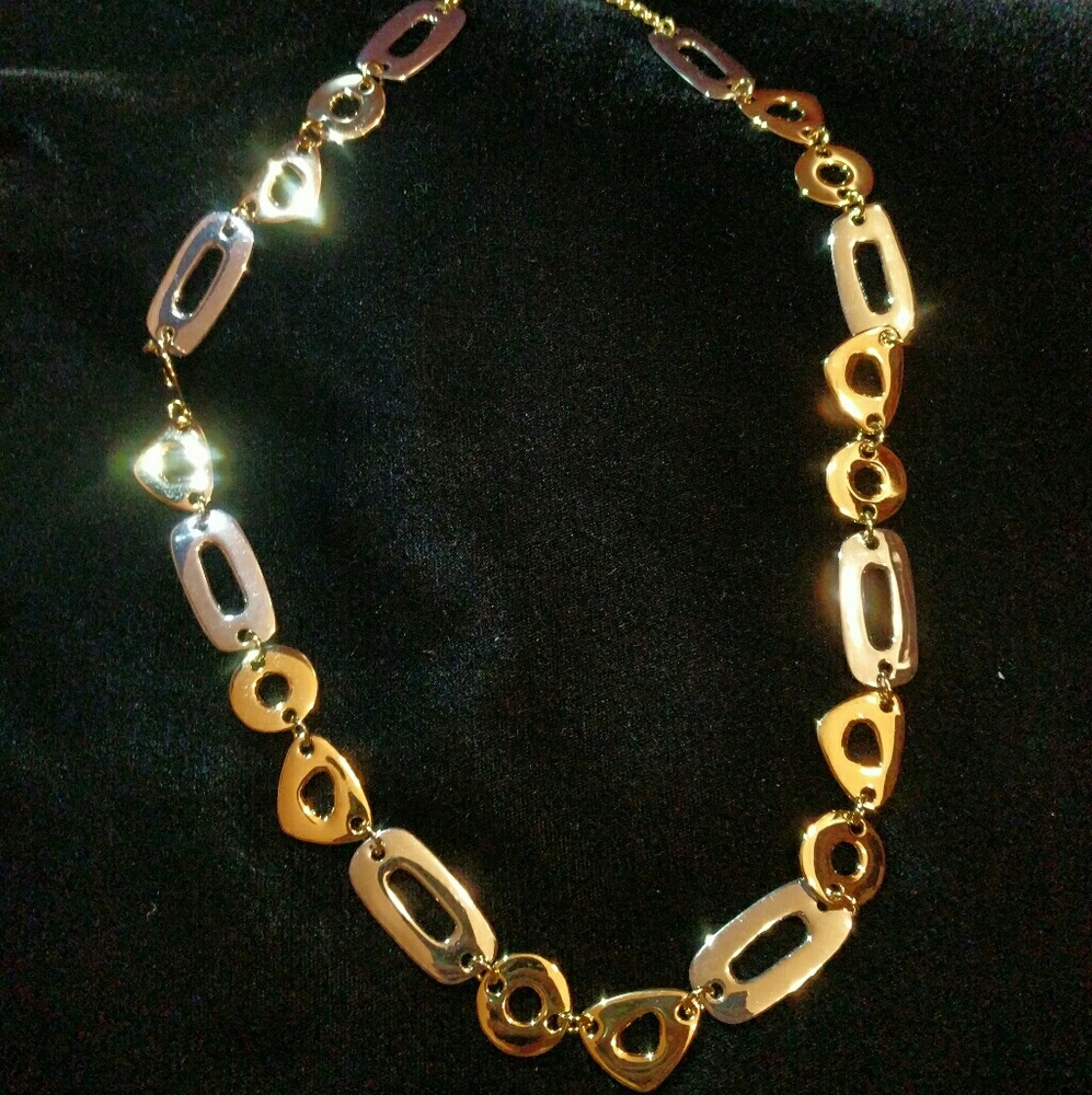Kenneth Jay Lane With It Gold and Silver Necklace